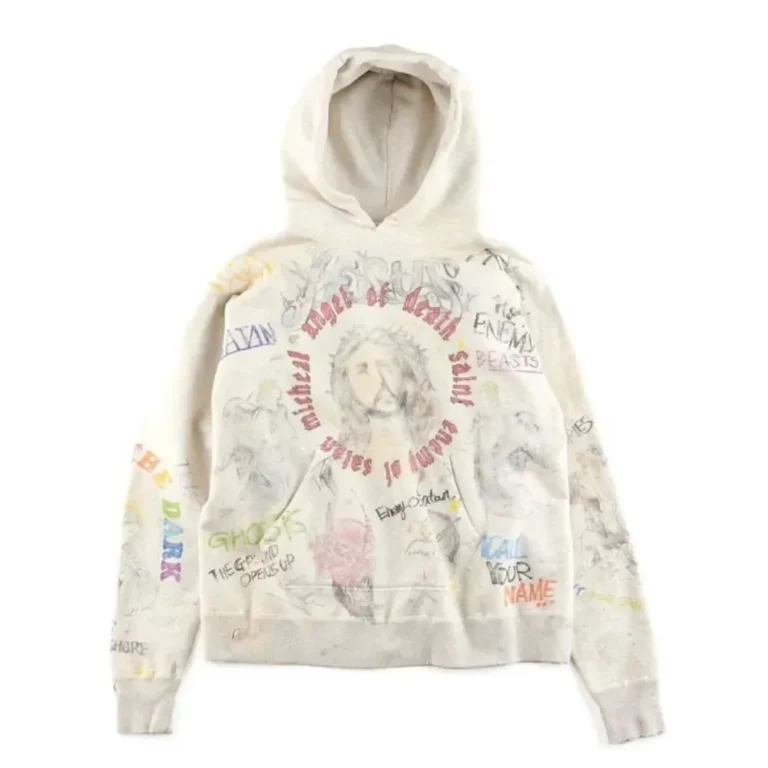 Beige Saint Michael Aged Graffiti Hoodie Beige Saint Michael Aged Graffiti Hoodie