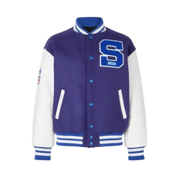 SAINT MXXXXXX + SEGA Wool-Blend and Leather Varsity Jacket SAINT MXXXXXX + SEGA Wool-Blend and Leather Varsity Jacket
