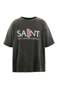 SAINT Mxxxxxx Logo Vintage Washed T-Shirt Black