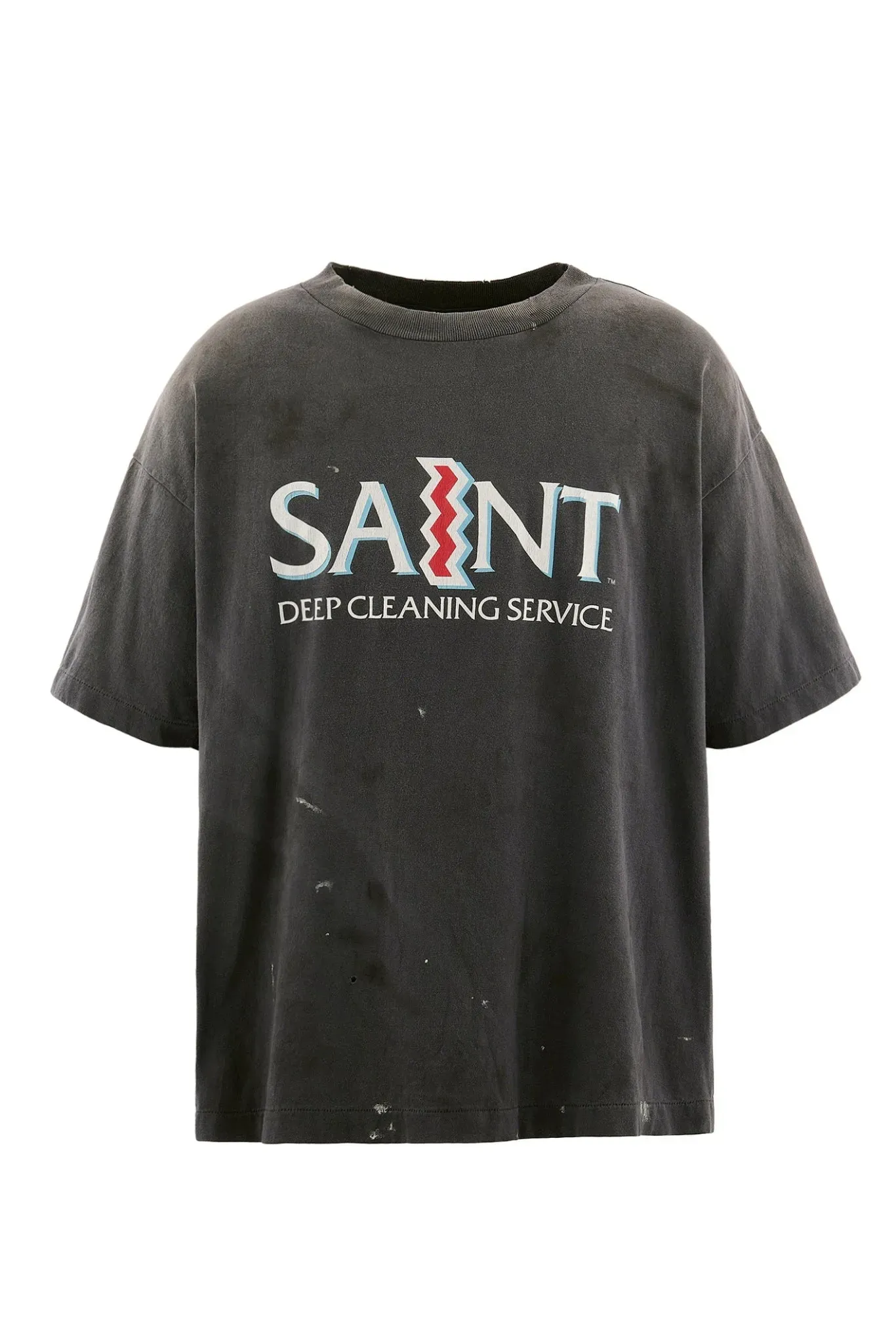 SAINT Mxxxxxx Logo Vintage Washed T-Shirt Black SAINT Mxxxxxx Logo Vintage Washed T-Shirt Black