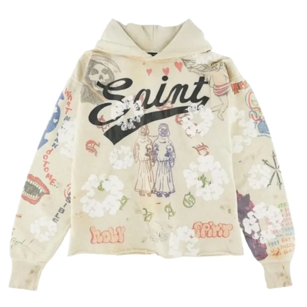 Grey Saint Mxxxxxx x Denim Tears Graffiti Hoodie Grey Saint Mxxxxxx x Denim Tears Graffiti Hoodie
